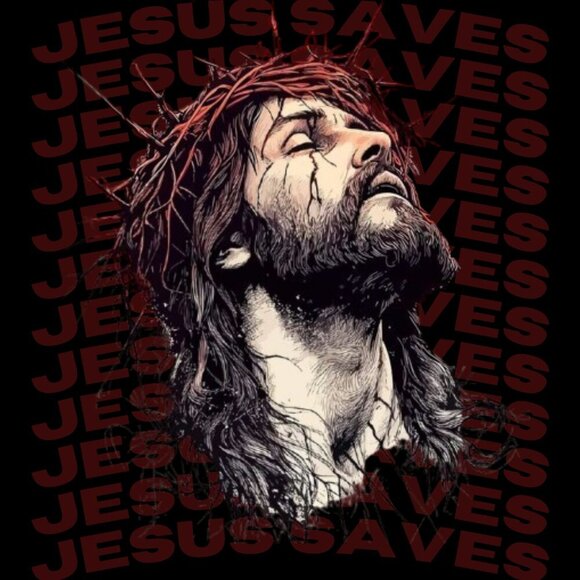 BUY ON ETSY Forward Christian Clothing | JESUS SAVES John 3:16 Graphic Unisex T - Picture 3 of 4